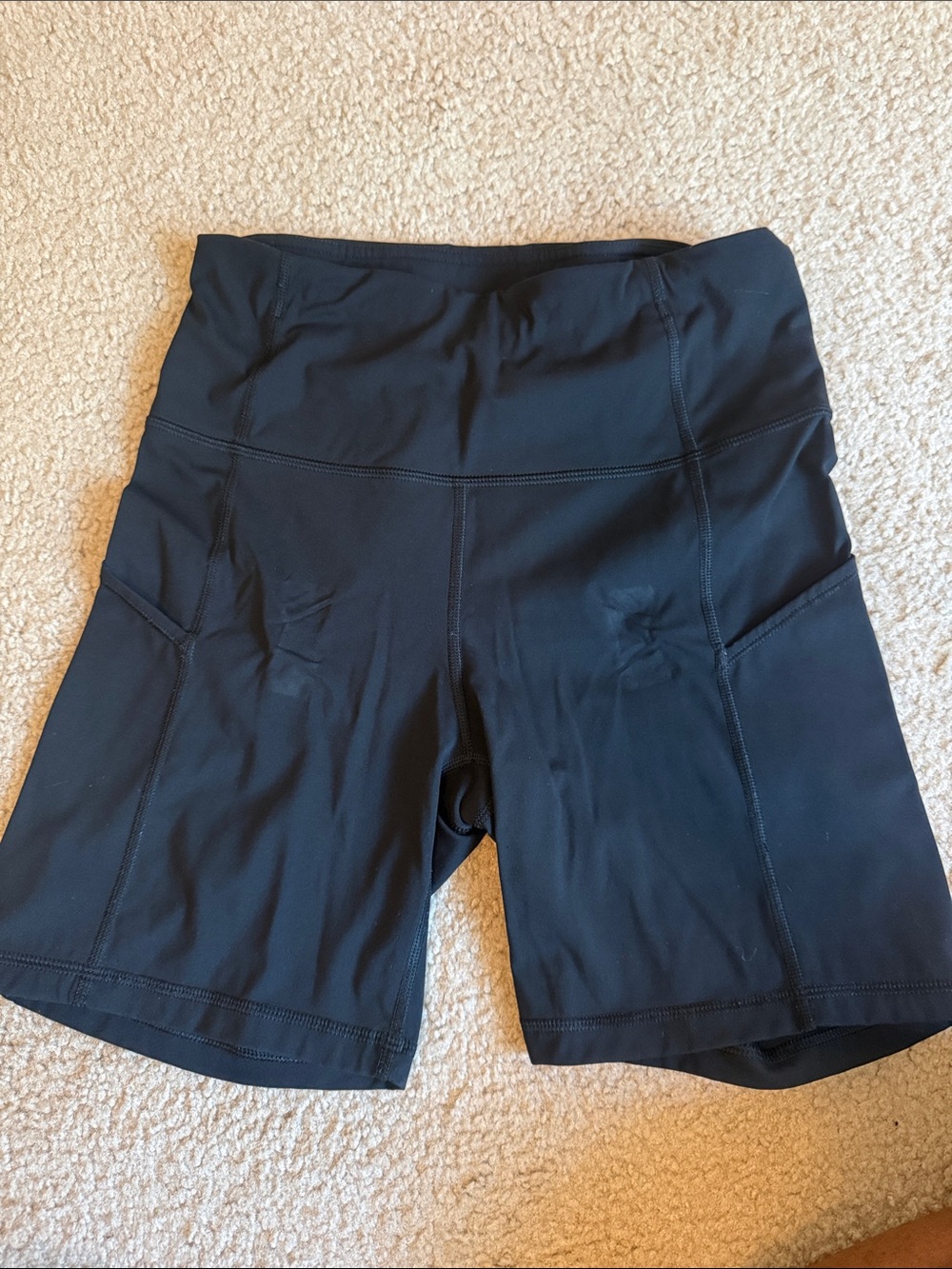 lululemon athletica Black High-Rise Bike Shorts with Side Pockets